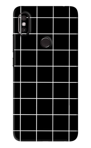 White Grid Xiaomi Redmi Y2 Back Skin Wrap