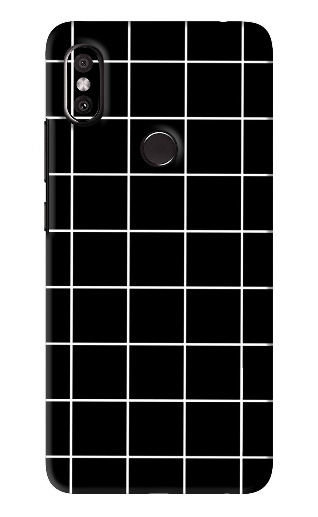 White Grid Xiaomi Redmi Y2 Back Skin Wrap