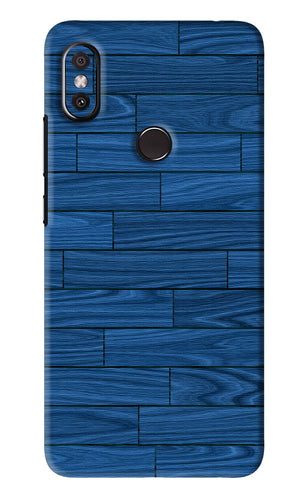 Blue Wooden Texture Xiaomi Redmi Y2 Back Skin Wrap