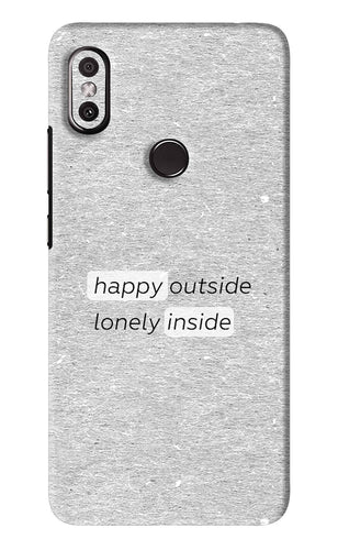 Happy Outside Lonely Inside Xiaomi Redmi Y2 Back Skin Wrap