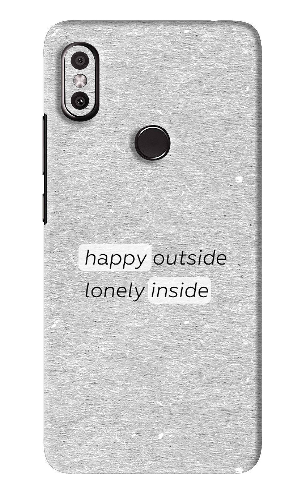 Happy Outside Lonely Inside Xiaomi Redmi Y2 Back Skin Wrap