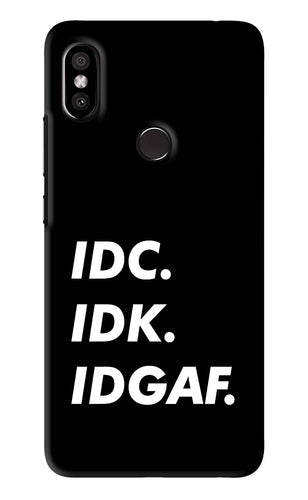 Idc Idk Idgaf Xiaomi Redmi Y2 Back Skin Wrap