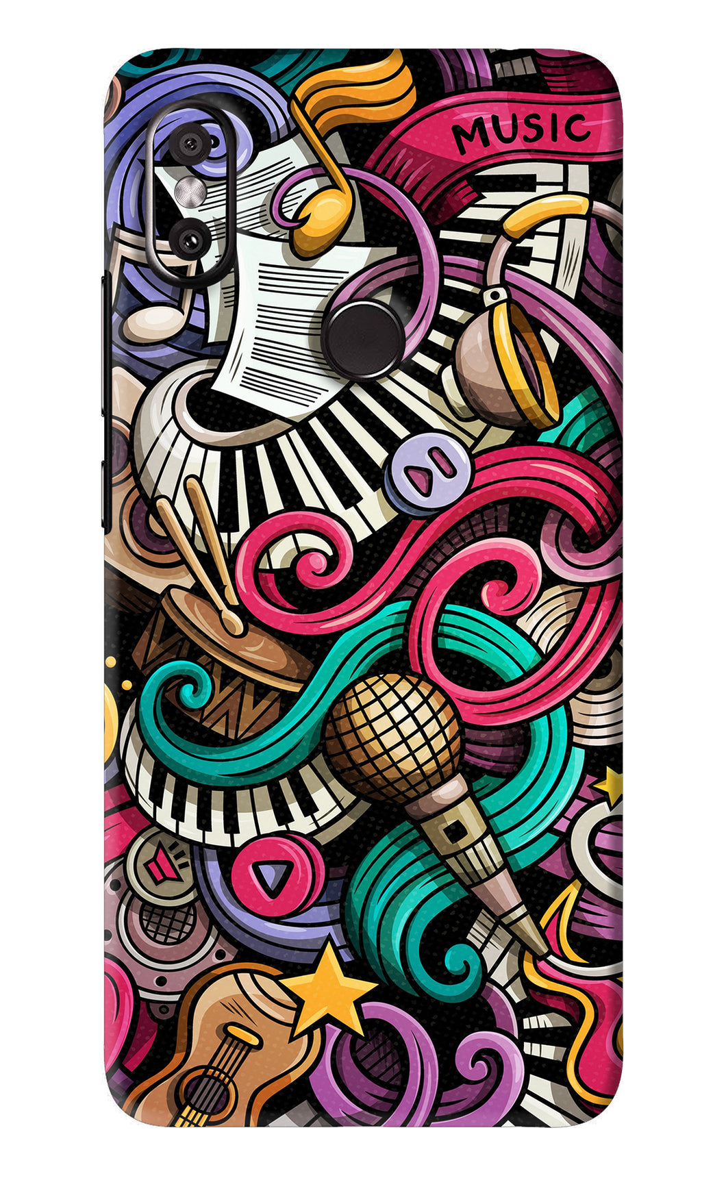 Music Abstract Xiaomi Redmi Y2 Back Skin Wrap