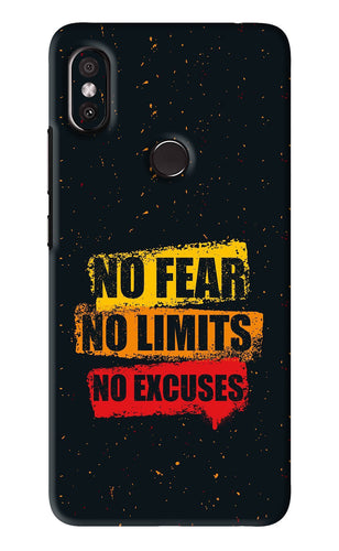 No Fear No Limits No Excuses Xiaomi Redmi Y2 Back Skin Wrap