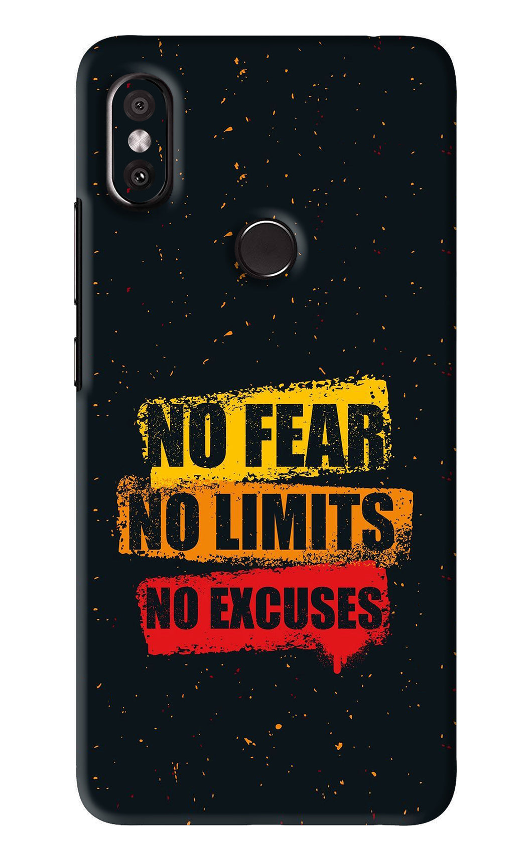No Fear No Limits No Excuses Xiaomi Redmi Y2 Back Skin Wrap