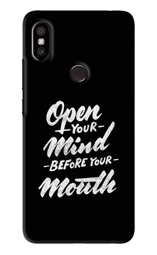 Open Your Mind Before Your Mouth Xiaomi Redmi Y2 Back Skin Wrap