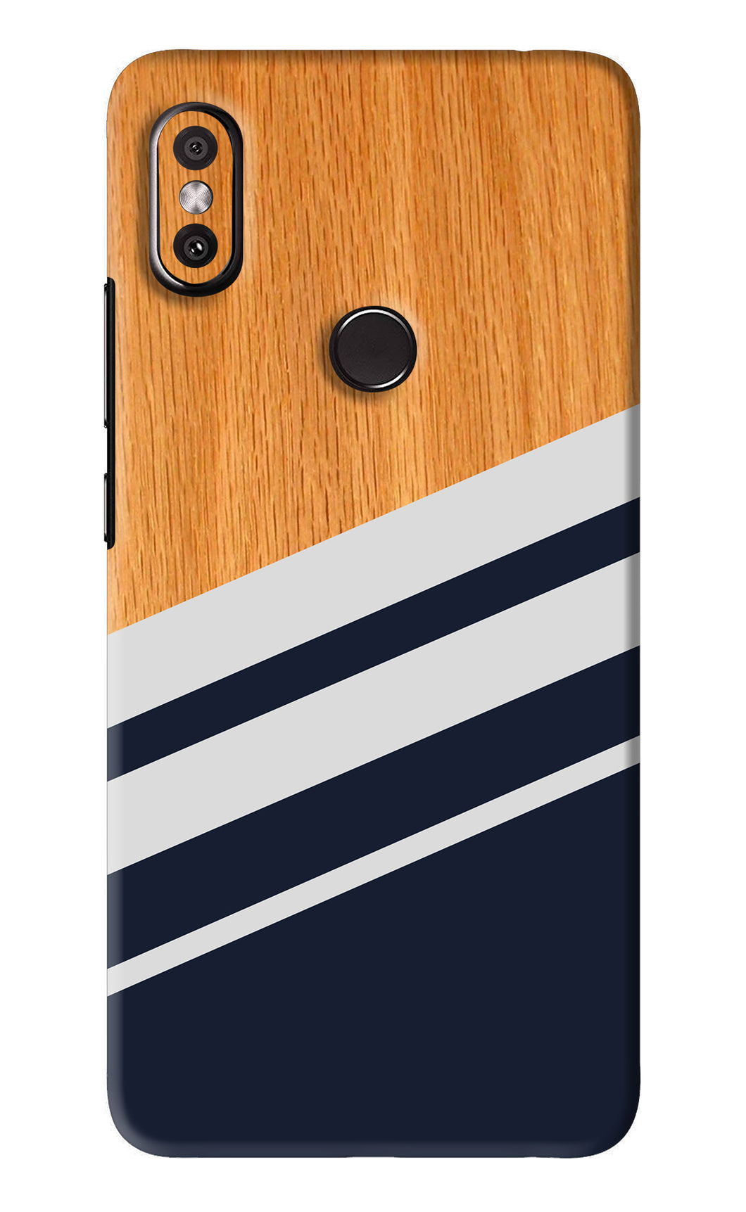 Black And White Wooden Xiaomi Redmi Y2 Back Skin Wrap