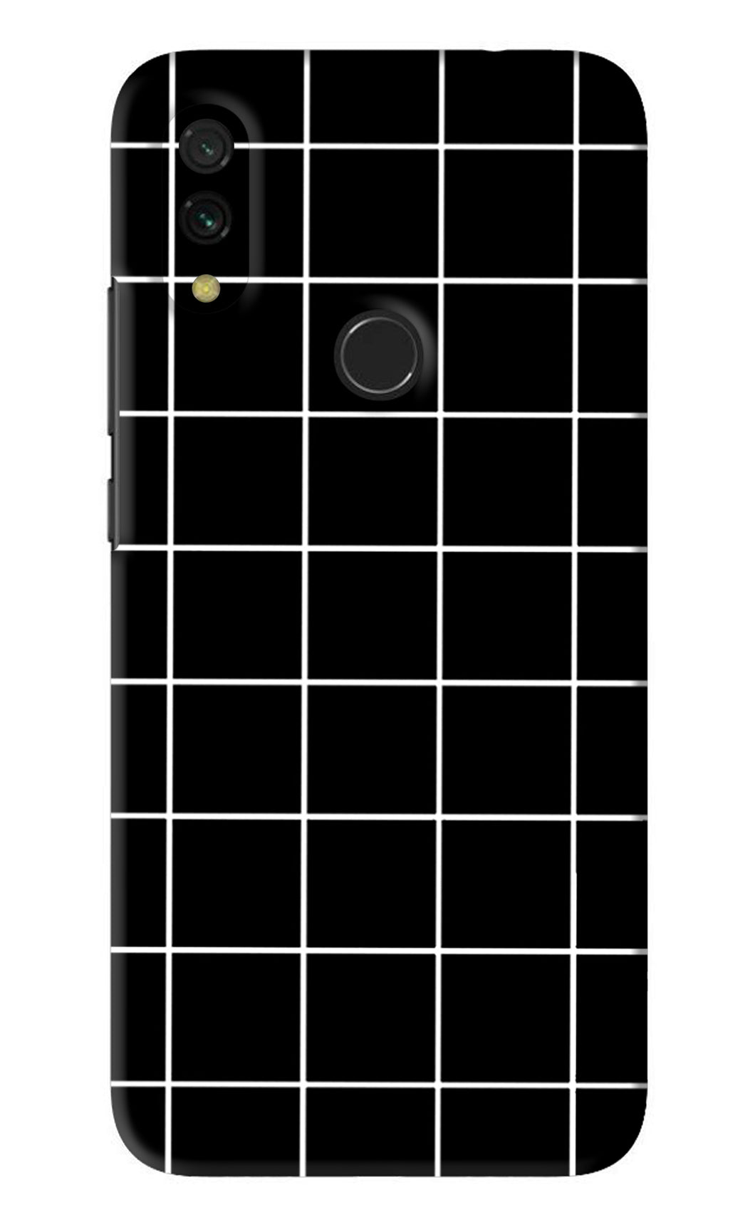 White Grid Xiaomi Redmi Y3 Back Skin Wrap