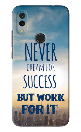 Never Dream For Success But Work For It Xiaomi Redmi Y3 Back Skin Wrap