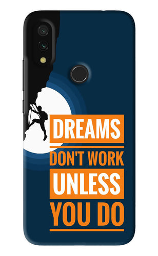 Dreams Don’T Work Unless You Do Xiaomi Redmi Y3 Back Skin Wrap