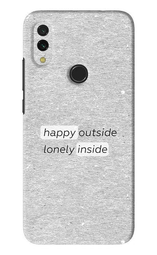 Happy Outside Lonely Inside Xiaomi Redmi Y3 Back Skin Wrap
