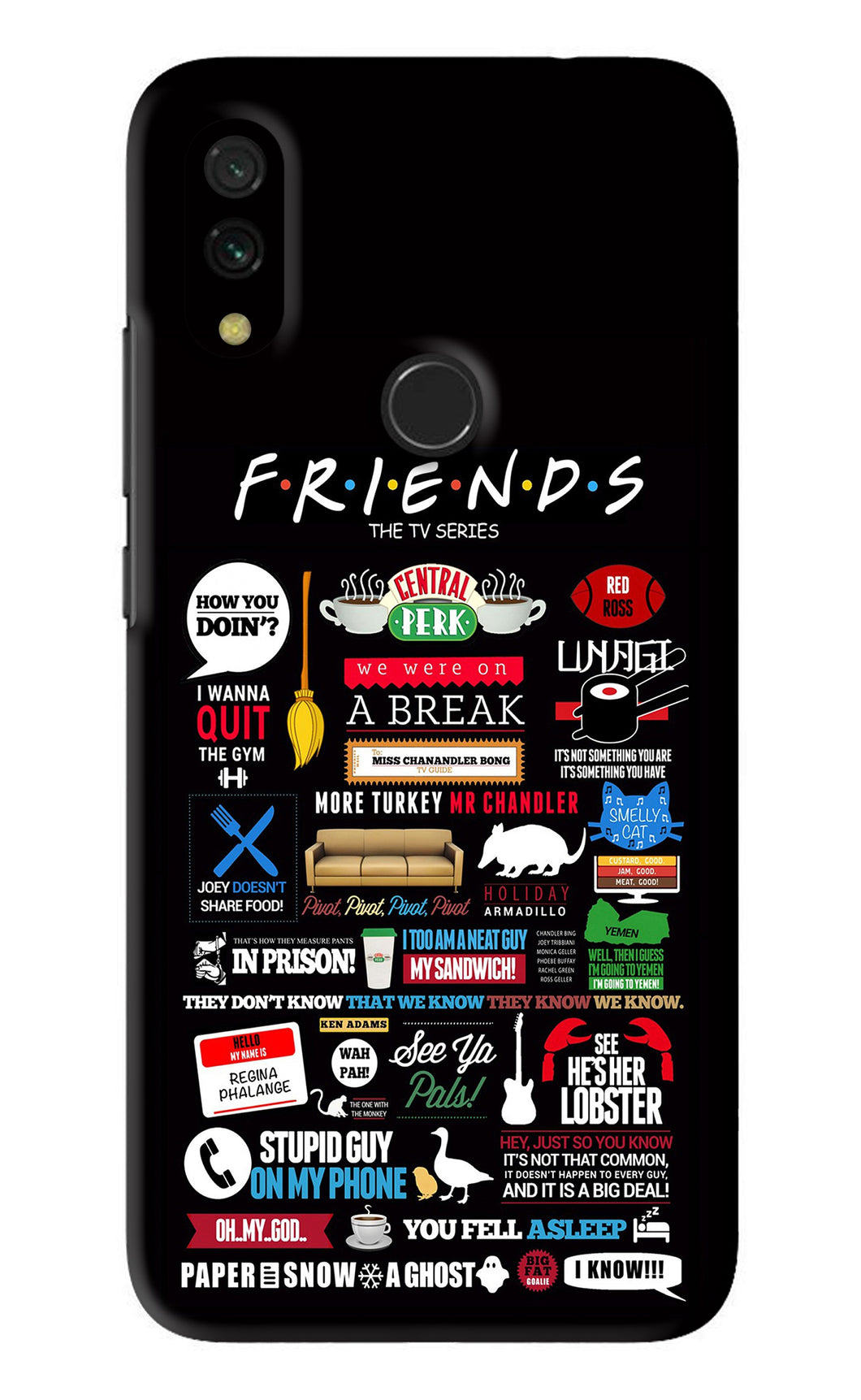 FRIENDS Xiaomi Redmi Y3 Back Skin Wrap