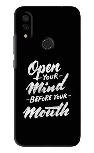 Open Your Mind Before Your Mouth Xiaomi Redmi Y3 Back Skin Wrap