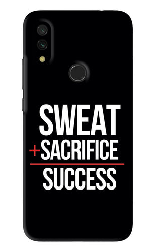 Sweat Sacrifice Success Xiaomi Redmi Y3 Back Skin Wrap
