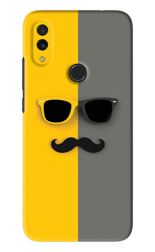 Sunglasses with Mustache Xiaomi Redmi Y3 Back Skin Wrap