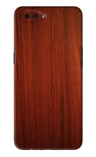 Wooden Plain Pattern Oppo A3S Back Skin Wrap