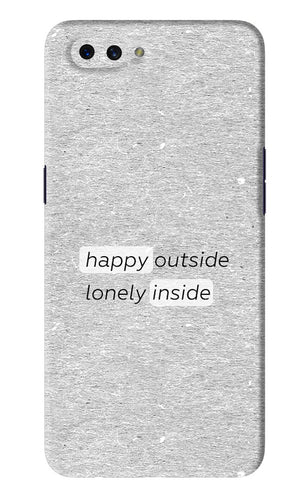 Happy Outside Lonely Inside Oppo A3S Back Skin Wrap