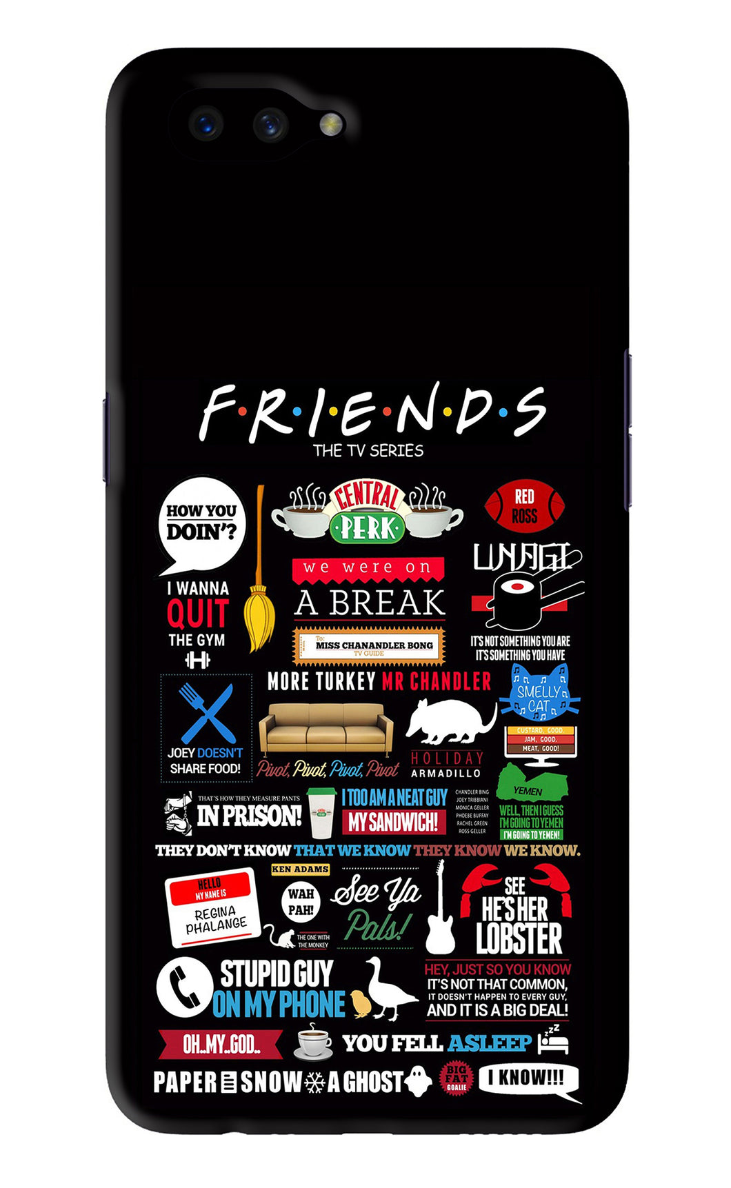 FRIENDS Oppo A3S Back Skin Wrap