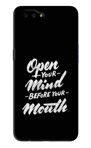 Open Your Mind Before Your Mouth Oppo A3S Back Skin Wrap