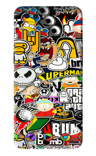 Sticker Bomb Oppo A3S Back Skin Wrap