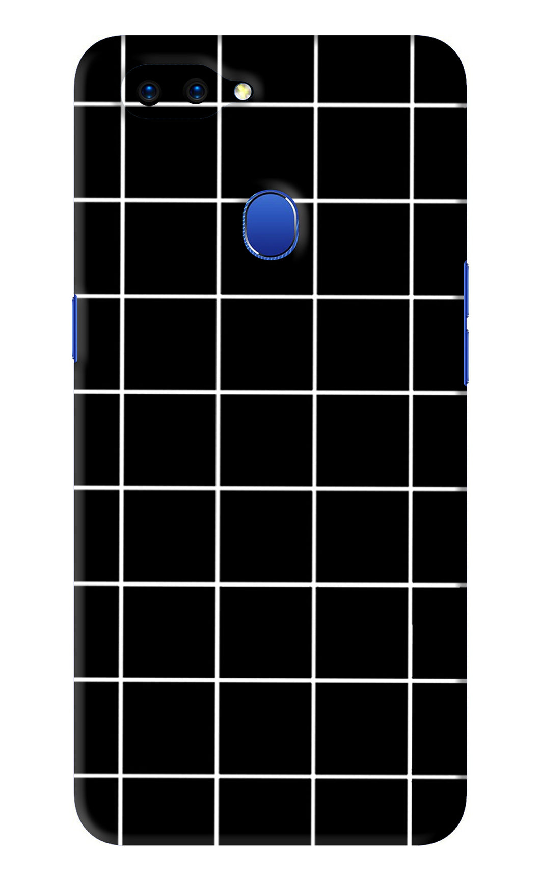 White Grid Oppo A5 Back Skin Wrap