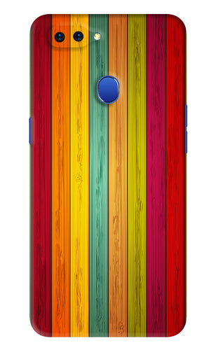 Multicolor Wooden Oppo A5 Back Skin Wrap