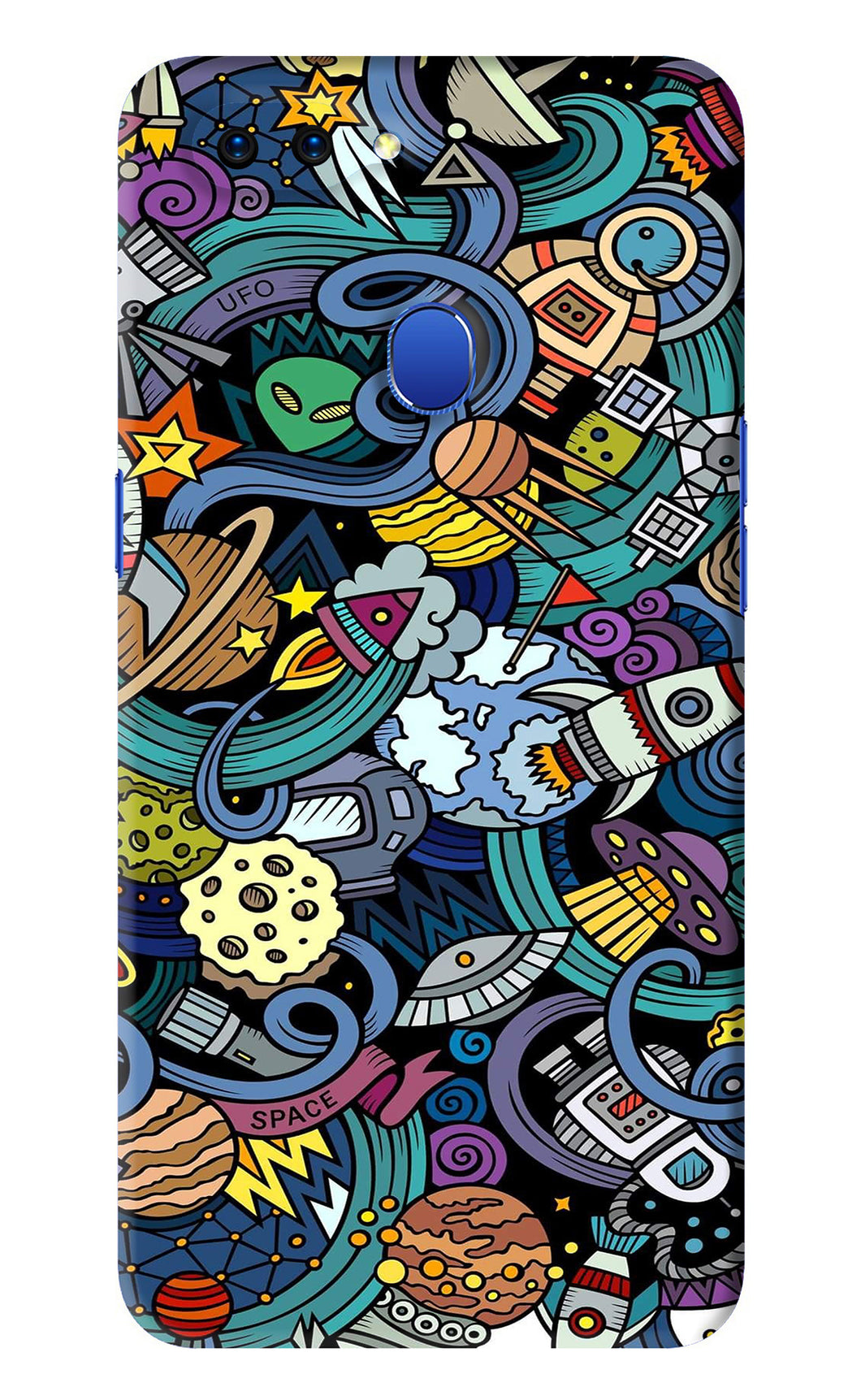 Space Abstract Oppo A5 Back Skin Wrap