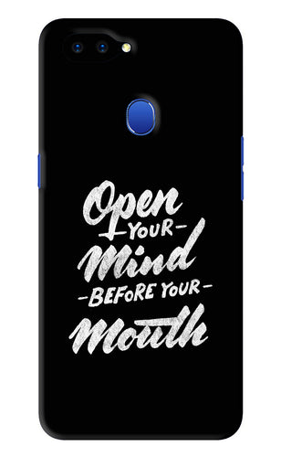 Open Your Mind Before Your Mouth Oppo A5 Back Skin Wrap