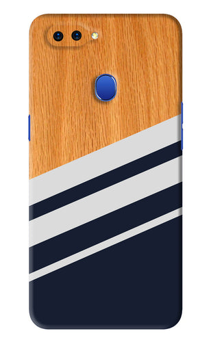 Black And White Wooden Oppo A5 Back Skin Wrap