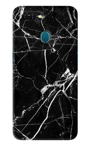 Black Marble Texture 2 Oppo A5S Back Skin Wrap