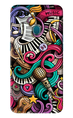 Music Abstract Oppo A5S Back Skin Wrap