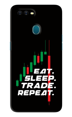 Eat Sleep Trade Repeat Oppo A5S Back Skin Wrap