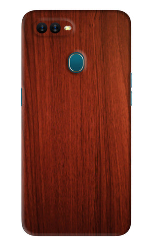 Wooden Plain Pattern Oppo A7 Back Skin Wrap