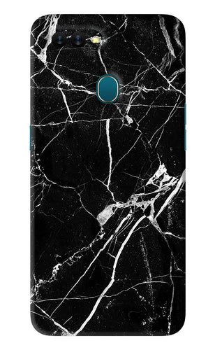 Black Marble Texture 2 Oppo A7 Back Skin Wrap