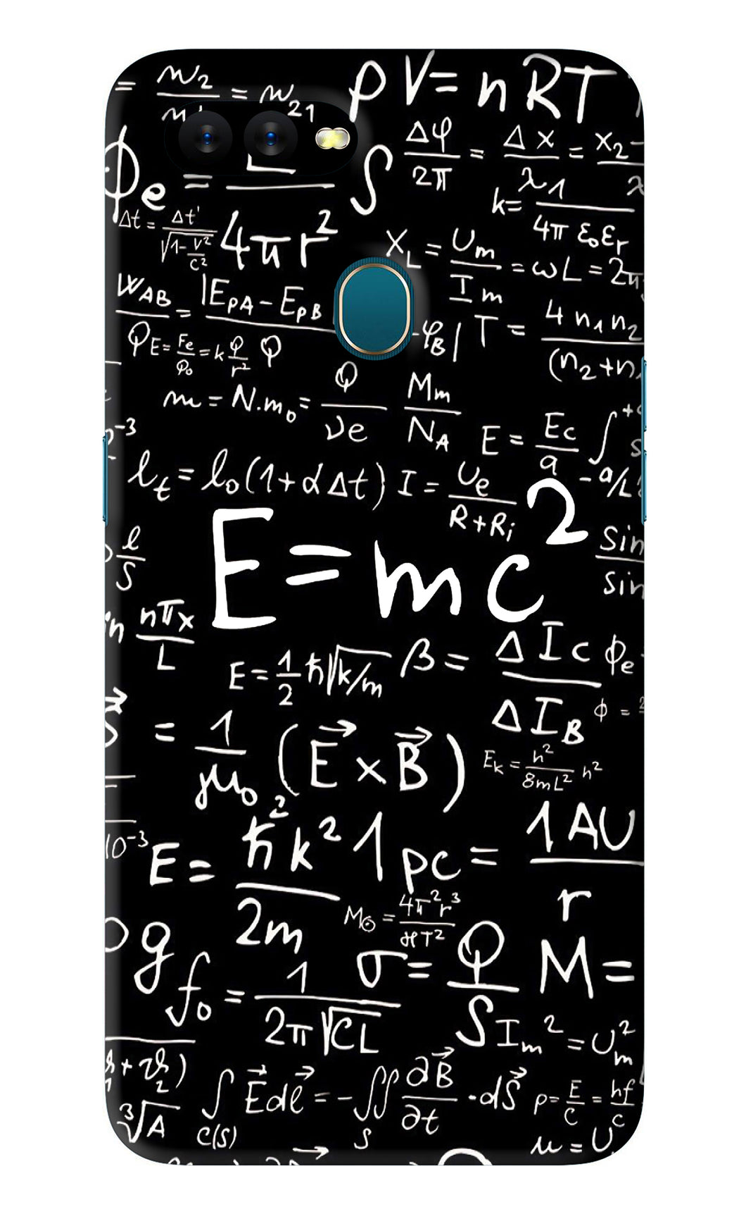 Physics Albert Einstein Formula Oppo A7 Back Skin Wrap