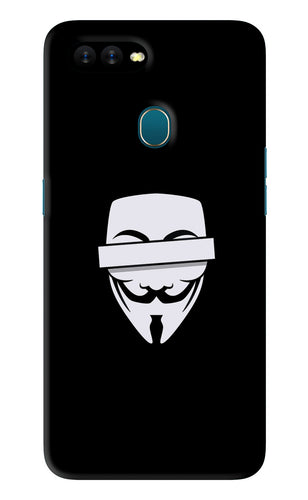 Anonymous Face Oppo A7 Back Skin Wrap