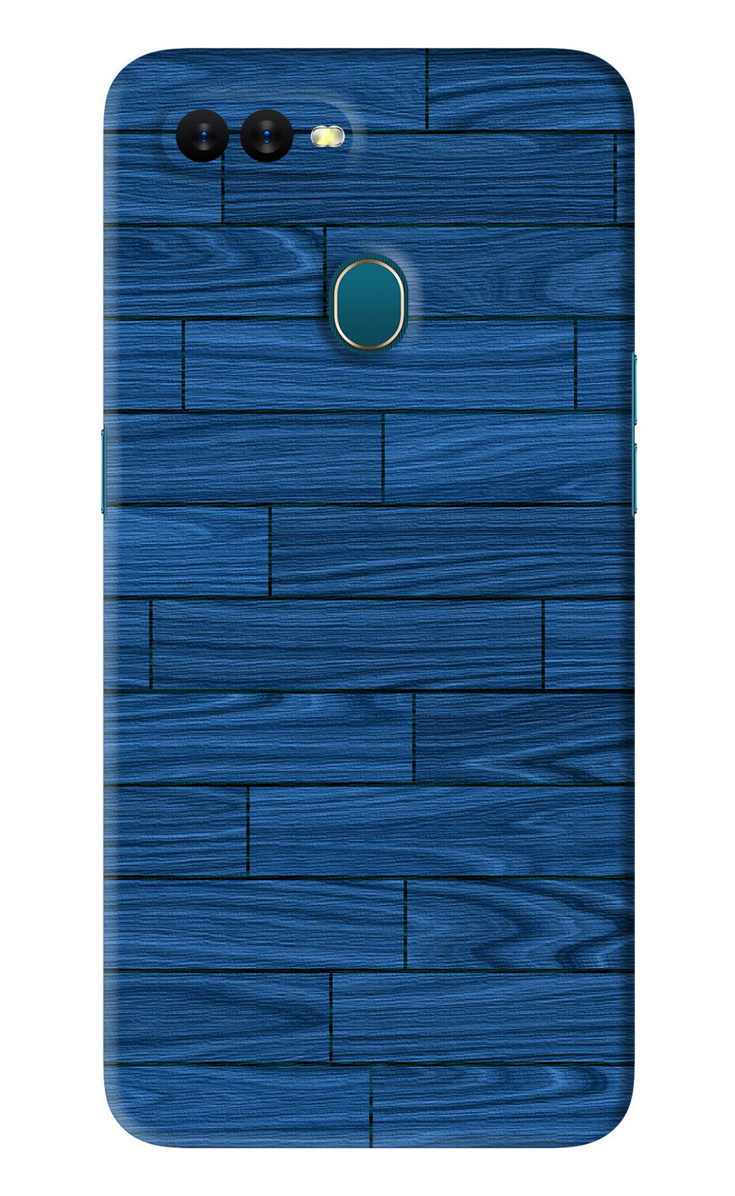 Blue Wooden Texture Oppo A7 Back Skin Wrap