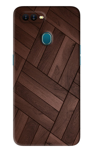 Wooden Texture Design Oppo A7 Back Skin Wrap