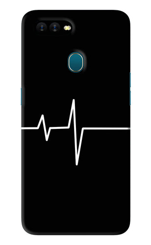 Heart Beats Oppo A7 Back Skin Wrap