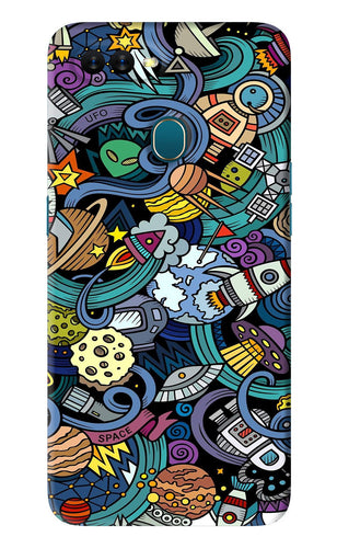Space Abstract Oppo A7 Back Skin Wrap