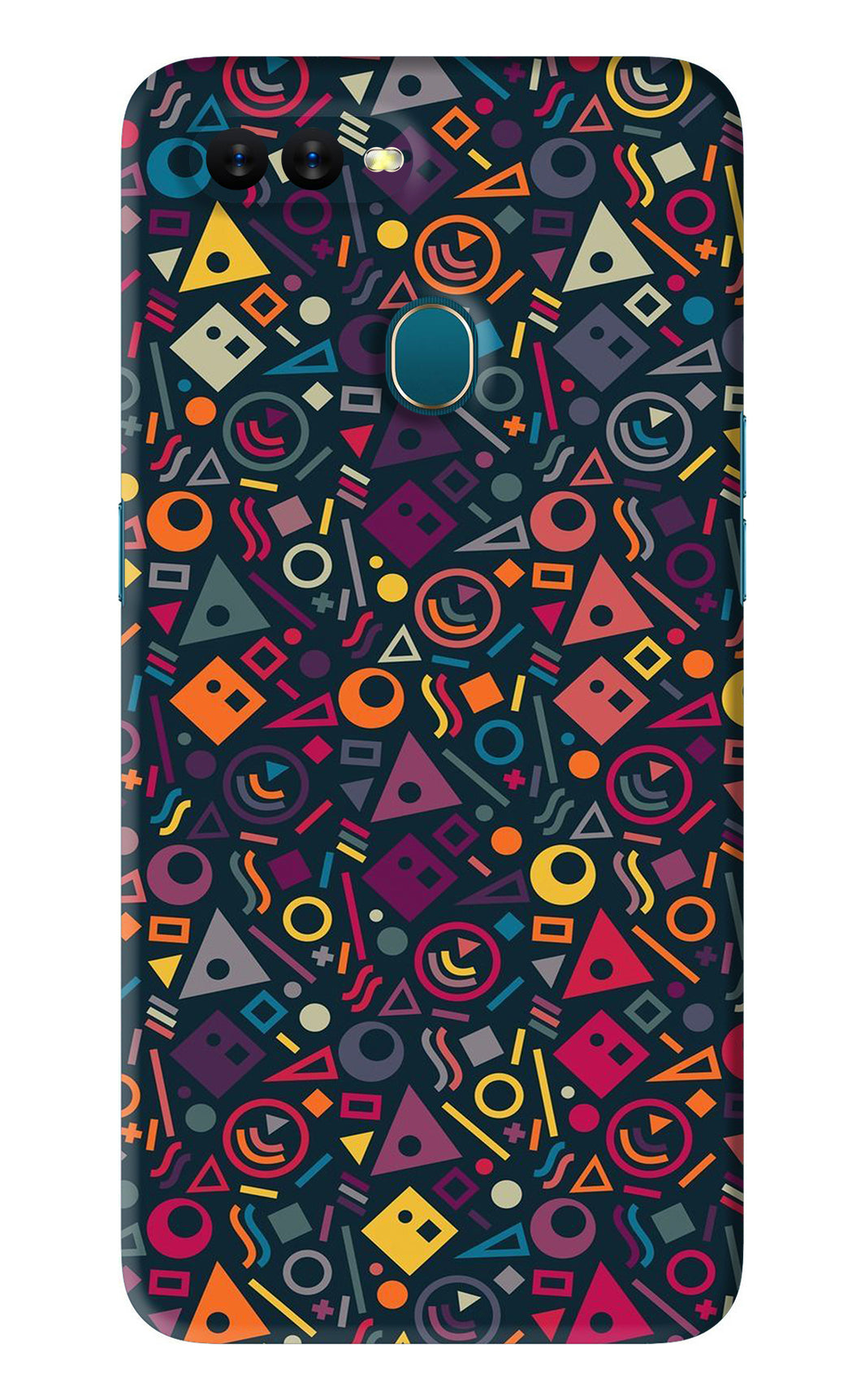 Geometric Abstract Oppo A7 Back Skin Wrap