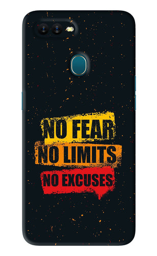 No Fear No Limits No Excuses Oppo A7 Back Skin Wrap