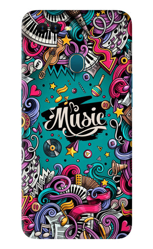Music Graffiti Oppo A7 Back Skin Wrap
