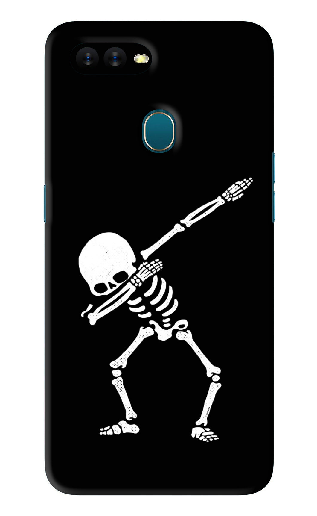 Dabbing Skeleton Art Oppo A7 Back Skin Wrap