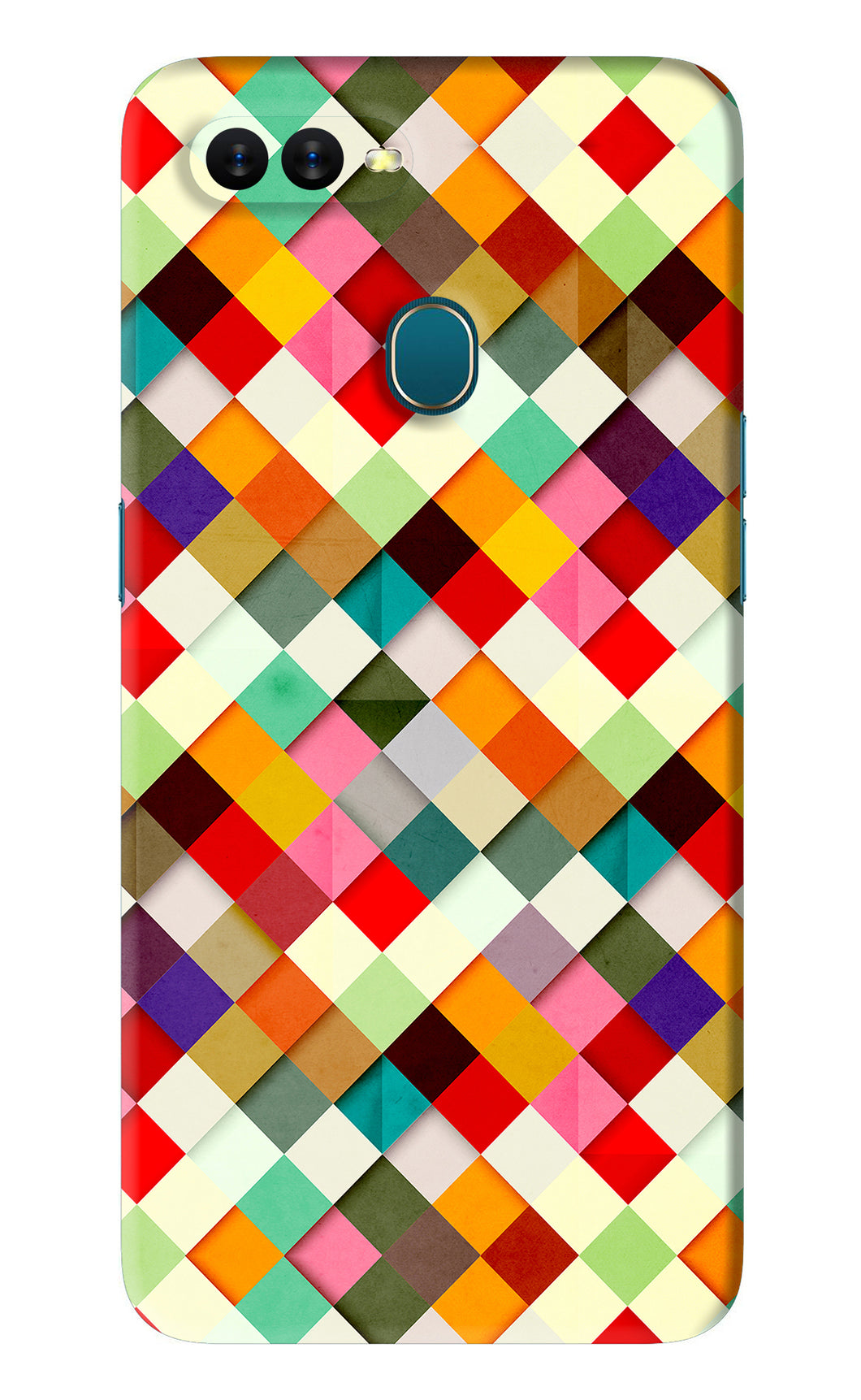 Geometric Abstract Colorful Oppo A7 Back Skin Wrap