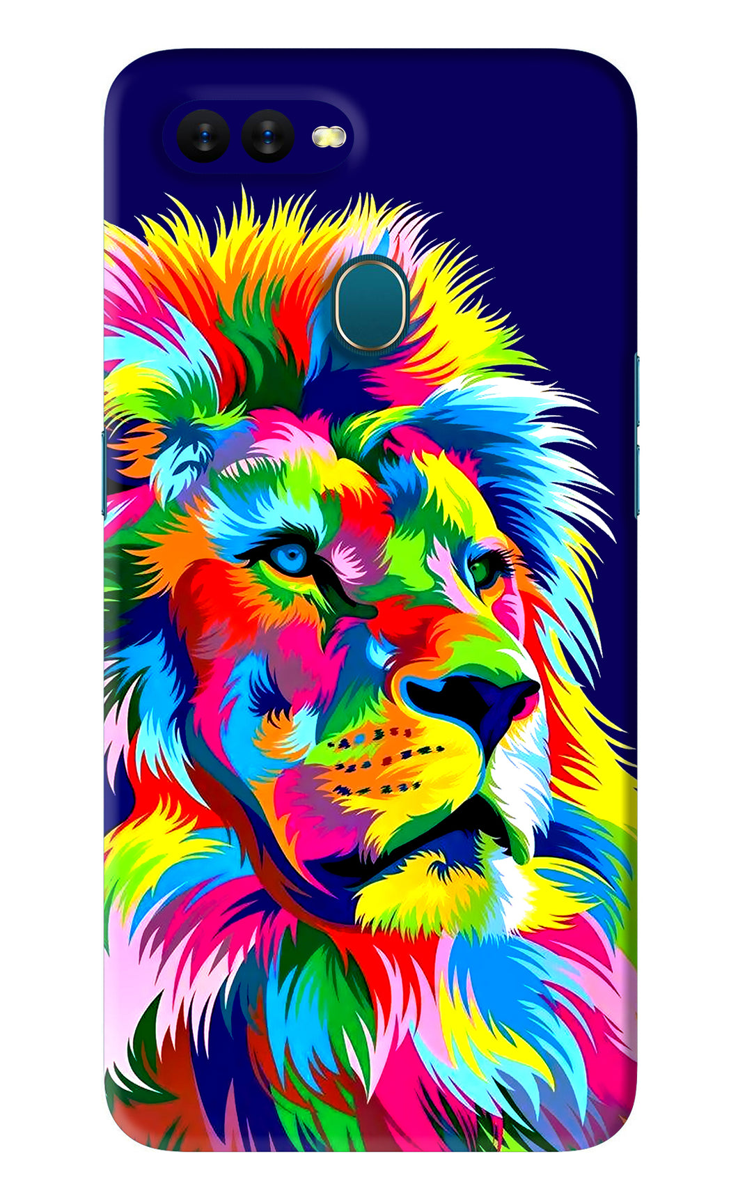 Vector Art Lion Oppo A7 Back Skin Wrap