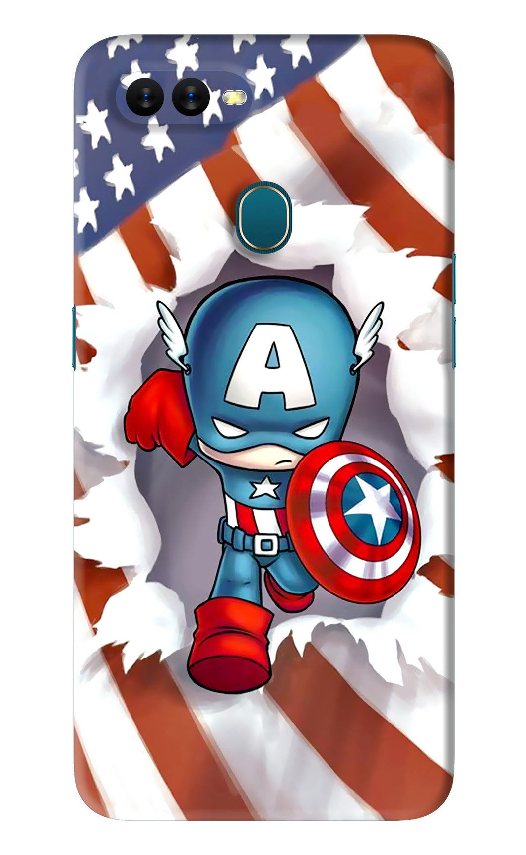 Captain America Oppo A7 Back Skin Wrap