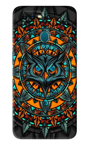 Angry Owl Art Oppo A7 Back Skin Wrap
