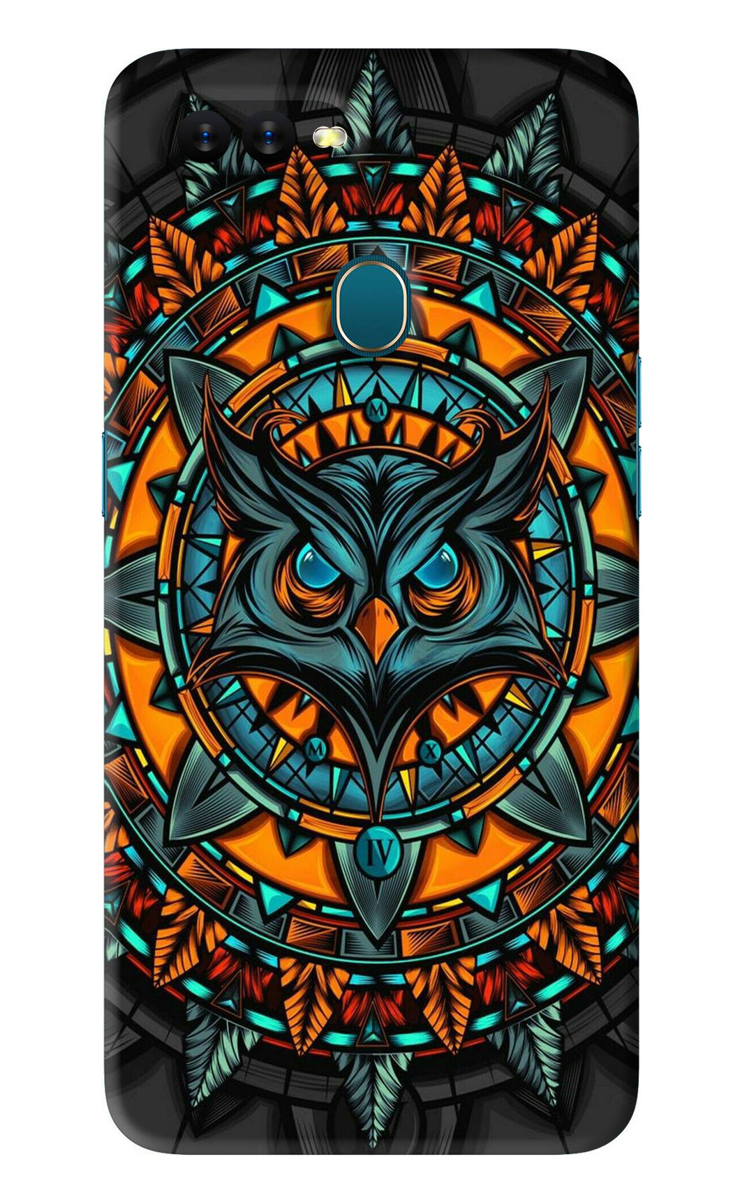 Angry Owl Art Oppo A7 Back Skin Wrap