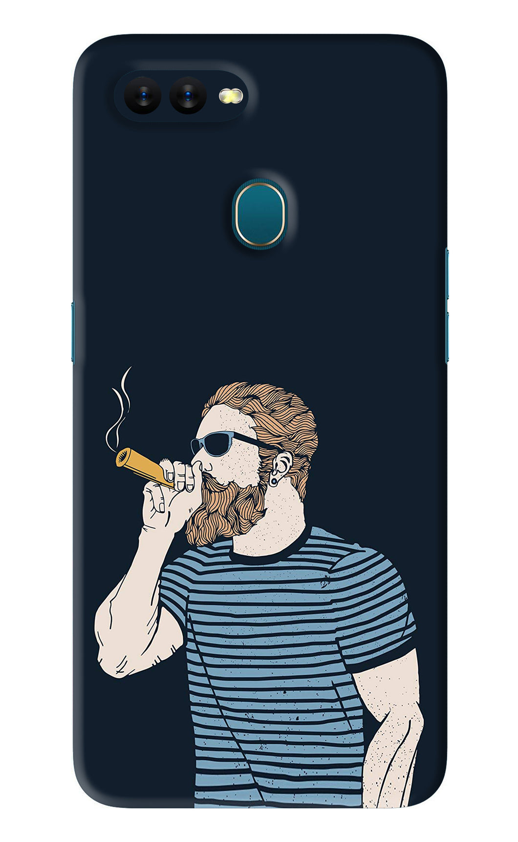 Smoking Oppo A7 Back Skin Wrap